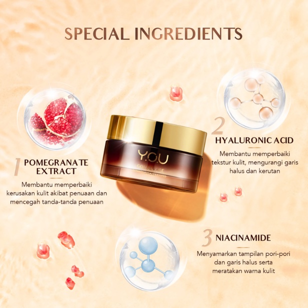 YOU Golden Age Illuminating Day Cream 30g |Skin Care Krim Wajah Anti Aging | SPF 30 PA+++ [TARABABYSTORE]