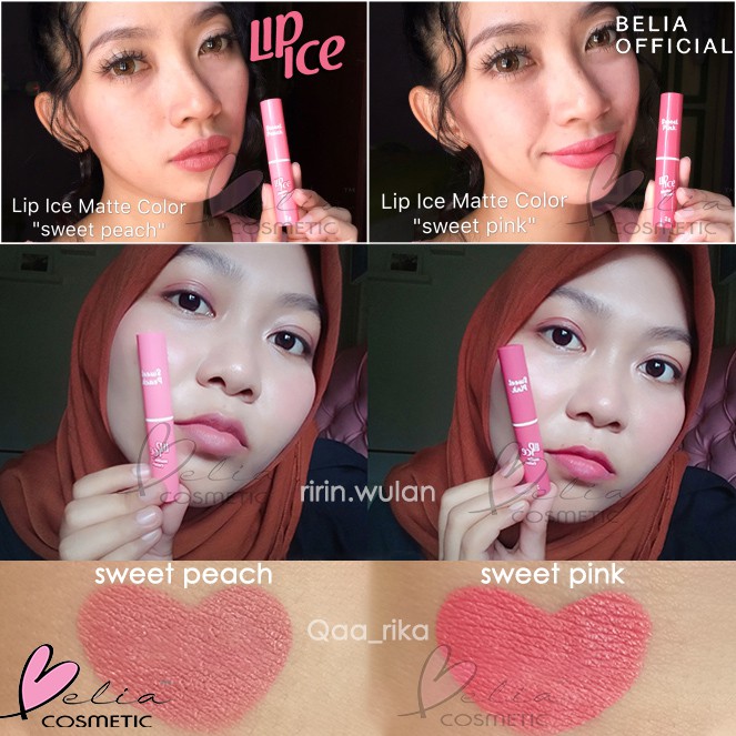 ❤ BELIA ❤ LIP ICE Matte Color Matte Cream with Sakura Extract 2g | pelembab lipstick lipcream mate