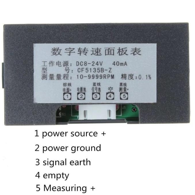 Digital Led Tachometer Rpm Meter & Proximity Switch Sensor Npn