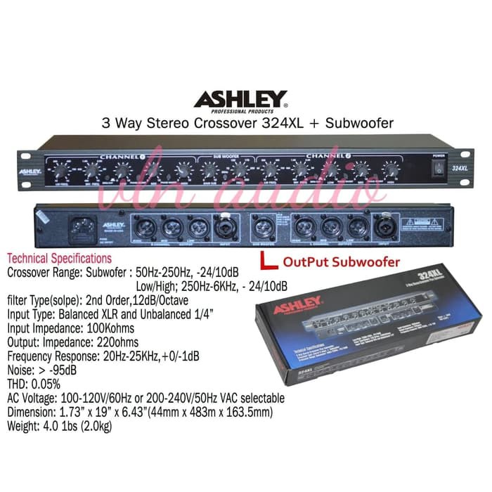 crosover aktif ASHLEY 324 XL / 324XL . ORIGINAL