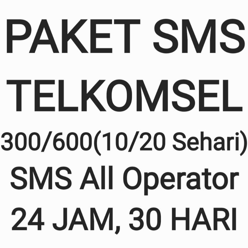 [CHAT DULU SEBELUM ORDER]Paket SMS Pesan Telkomsel 30 Hari Bulan Sebulan Bulanan 24 Jam All Semua Op