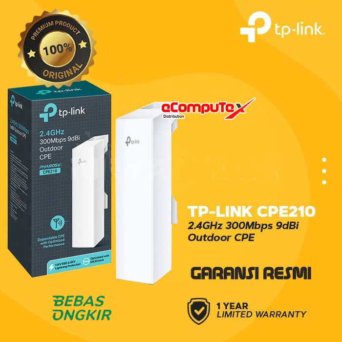 TP-LINK CPE210 ROUTER WIRELESS OUTDOOR 300Mbps - GARANSI RESMI