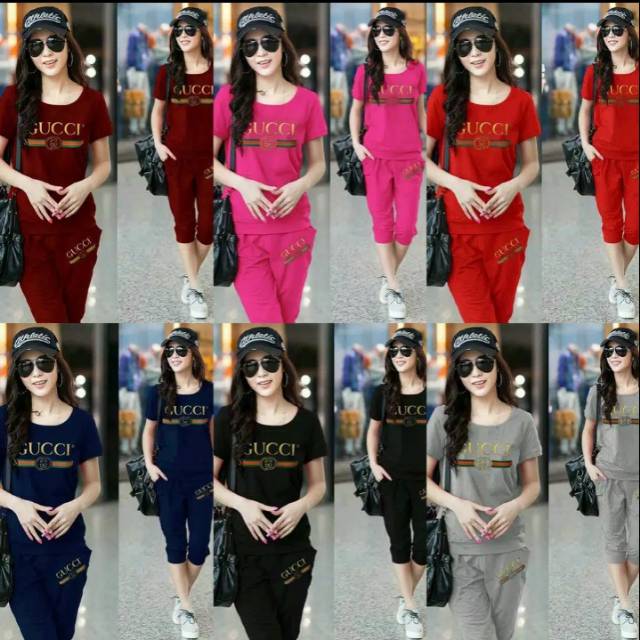 SS COD Stelan Cewek GUCCI setelan wanita baju perempuan baju dan celana jumpsuit viral