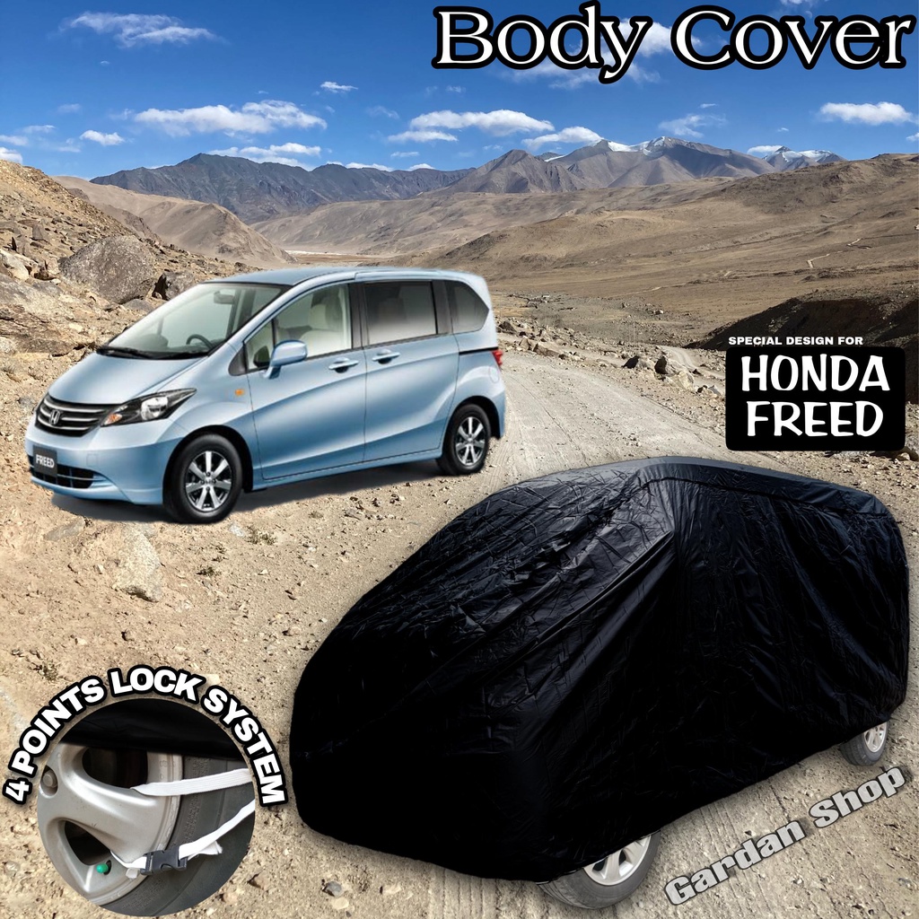 Sarung Mobil HONDA FREED Hitam POLOS Body Cover Honda Freed Full Black