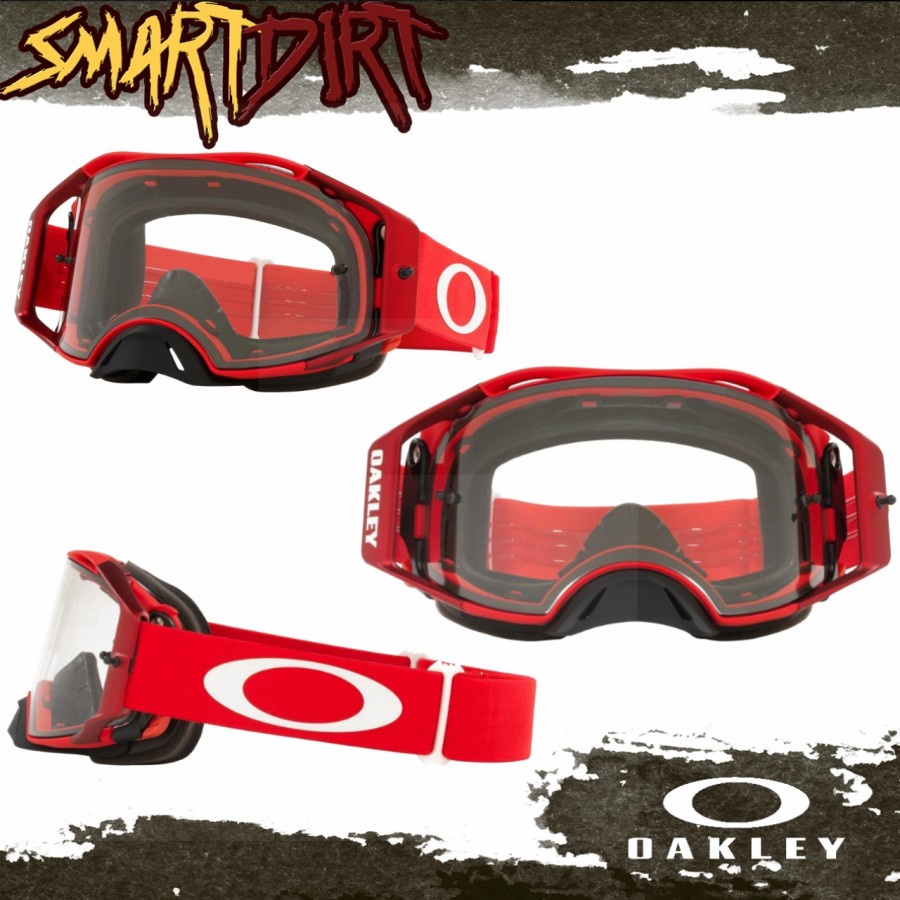 GOGGLE OAKLEY AIRBRAKE RED STRAP ORI GOGGLE CROSS MTB OAKLEY AIRBRAKE