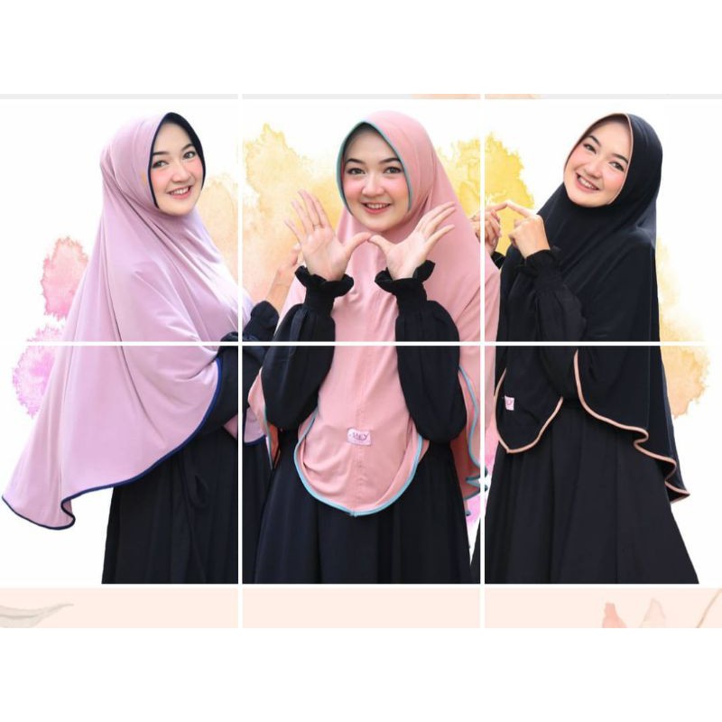 [063 Arey] Syari List By Arey Hijab ✦ Hilbab Instan ✦ Jilbab Pet Original Arey