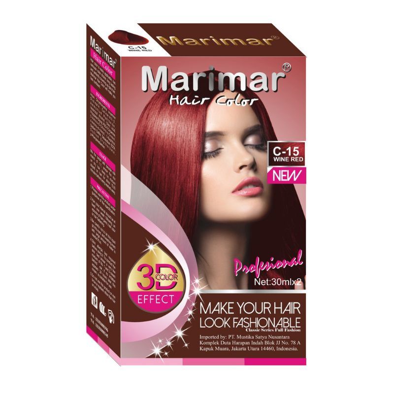 Marimar Hair Color Pewarna Rambut 30ml - Semir Rambut Hair Color - Cat Rambut /BPOM