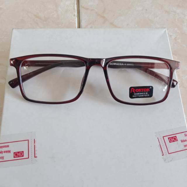 Kacamata persegi frame coklat trendy R3003