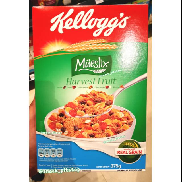 Kellogg's Mueslix Harvest Fruit - 375 Gr - Cereal - Sereal Sarapan Sehat Kelloggs Mueslix - Kellogg