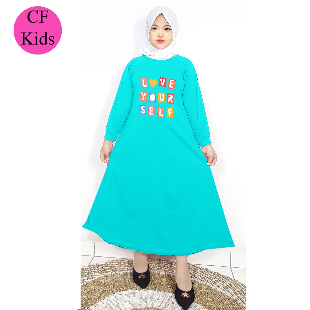 Gamis Anak Perempuan DTF Love Yourself CF Kids