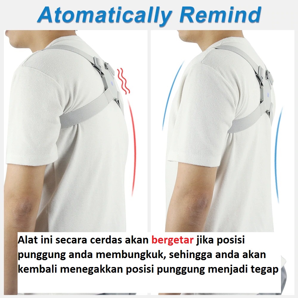 Alat Terapi Punggung Penegak Punggung Bungkuk Tali Body Harness Korektor Postur Punggung Smart Adjustable Back Support