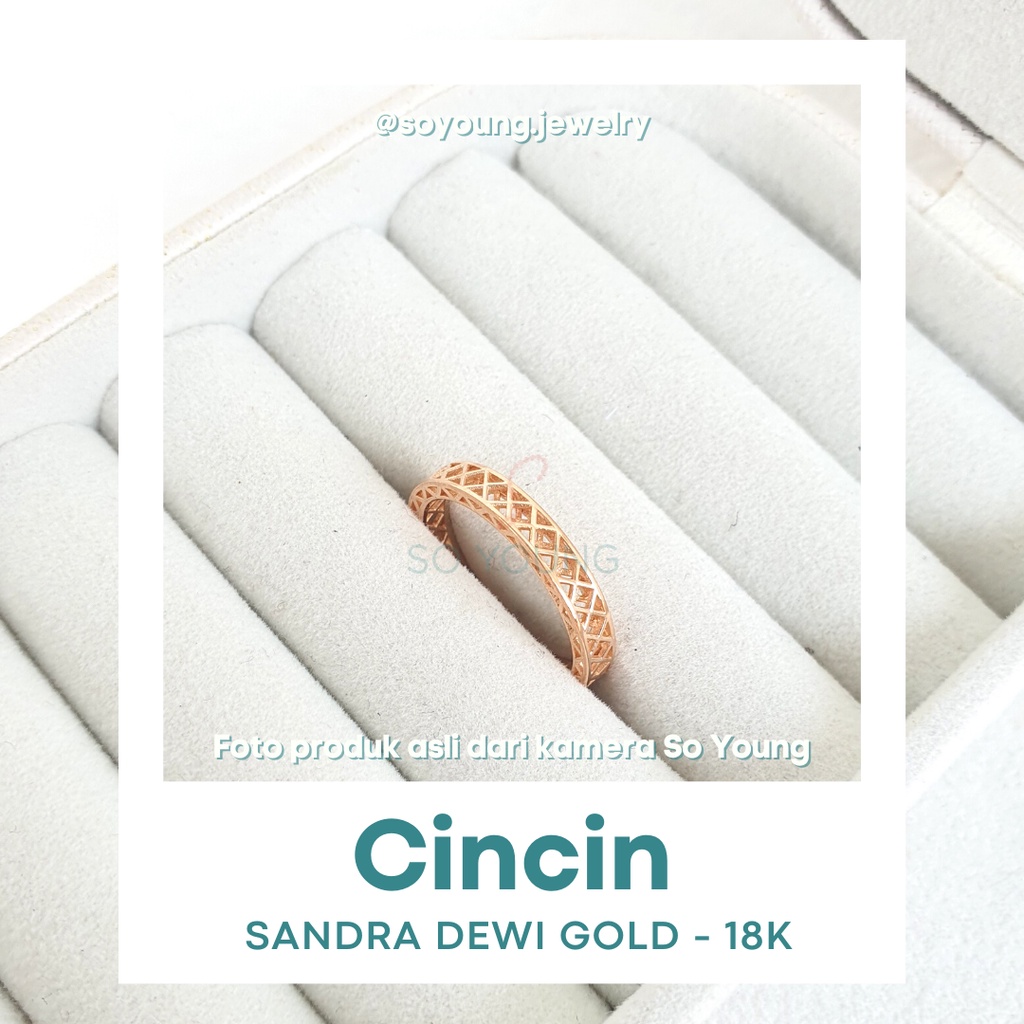 Cincin Sandra Dewi Gold Eiffel Series RI210409 Kadar 18K