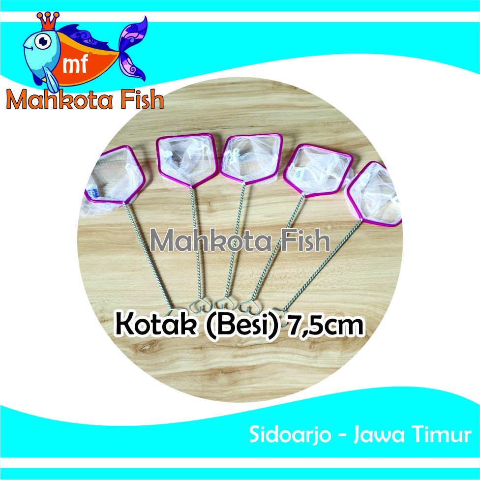 Serok Ikan KOTAK BESI 7.5 cm / Jaring Ikan / Seser Ikan | Cupang | Guppy | Burayak | GRATIS PACKING KARDUS !!!