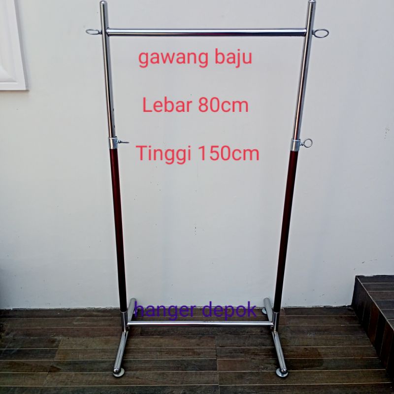 Gawang baju / gantungan baju pipa bulat 80cm