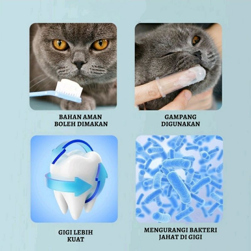 Pasta Gigi Odol Untuk Anjing dan Kucing Gratis Sikat Gigi Jari Anabul Dengan Pilihan Sikat Gigi / Toothbrush Toothpaste