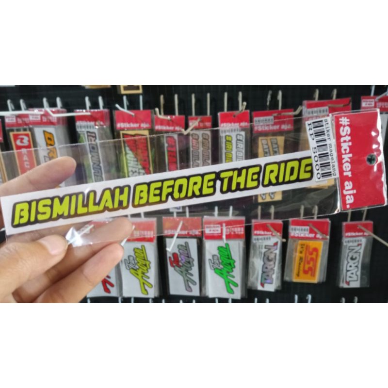 

Stiker Cutting bismillah befire the ride