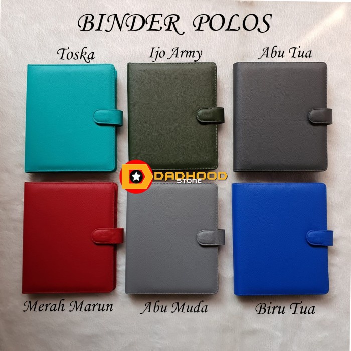 

Murah Binder Polos Kulit Jeruk Sintetis 6 Varian Warna Part 1, A5 Dan B5 Terlaris