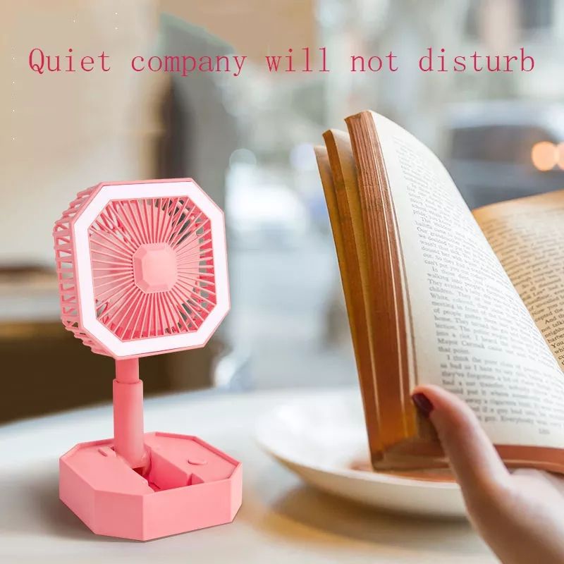 kipas angin Lipat Meja Kantor / Lampu LED Tidur Ruang santai Portable Charger / kipas mini usb pendingin ruangan multi function charging fan