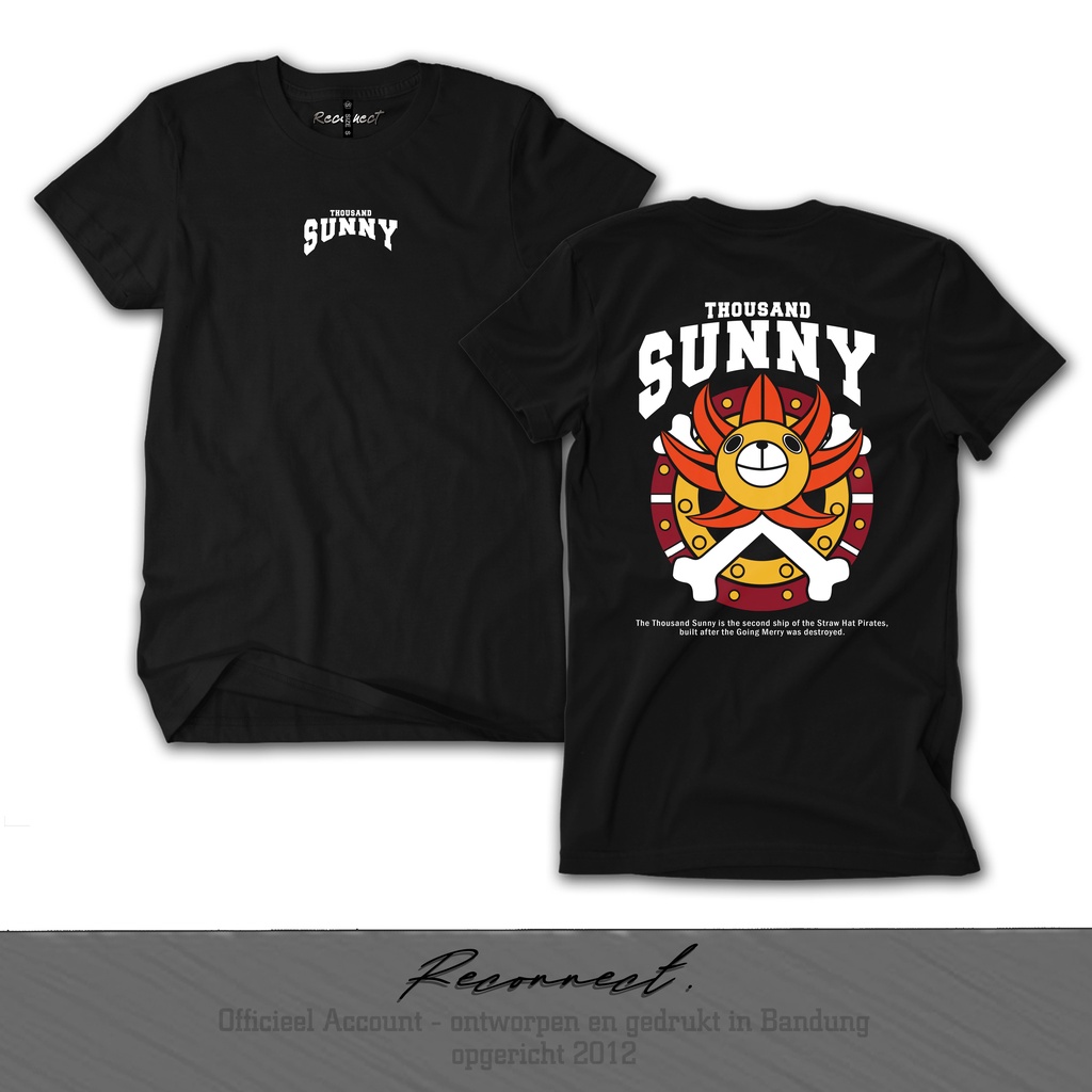 Reconnect Kaos Unisex Kaos Anak / Dewasa Anime One Piece Thousand Sunny - Gratis Tambah Nama