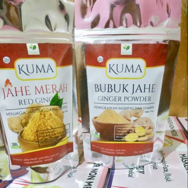 

Serbuk jahe merah dan jahe biasa