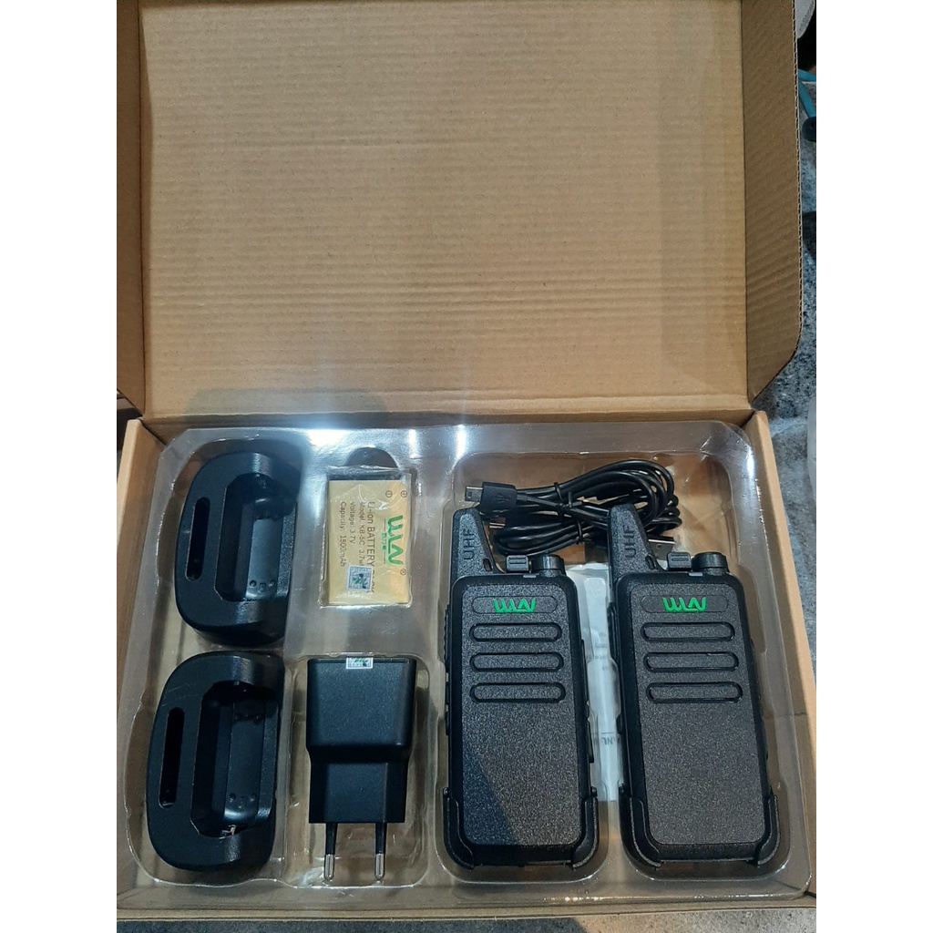 Walkie Talkie HT WLN KDC1 Two-Way Radio KD - C1 (isi 2pcs) - Hitam 888