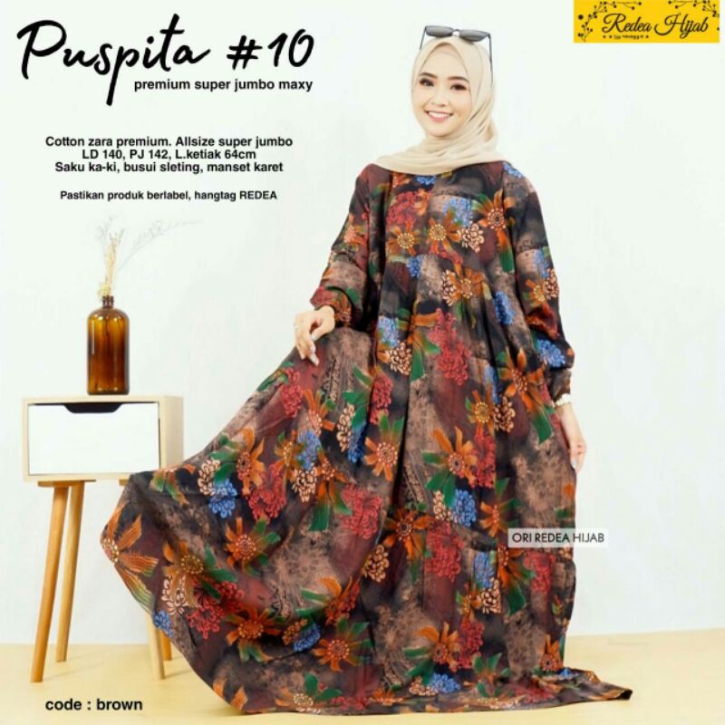 Baju Gamis Wanita Puspita#10 Cotton Zara Original Redea