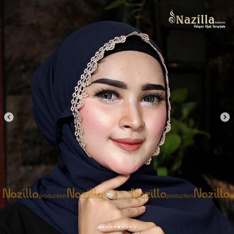 PASHMINA INSTAN RENDA TALI DIAMOND / PASHTAN MARYAM TRINITY-navy