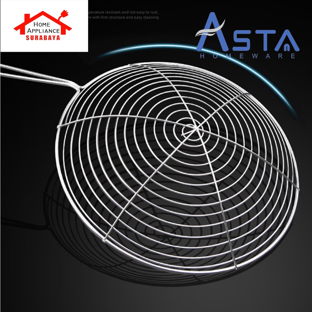 ASTA Oil Strainer - Saringan Tirisan Minyak Goreng / Serokan Masak Stainless Steel Tahan Panas 16CM / 21CM