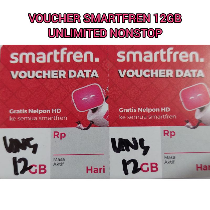 Voucher Smartfren Nonstop Unlimited 12Gb