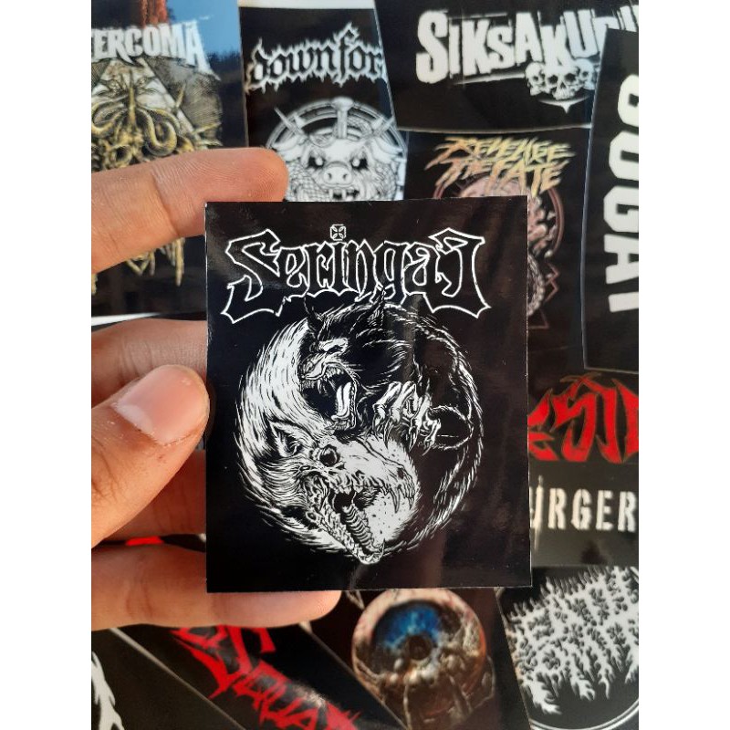 STICKER PACK BAND METAL INDONESIA ISI 14 STICKER GUITAR STICKER BOMB STICKER KOPER STICKER