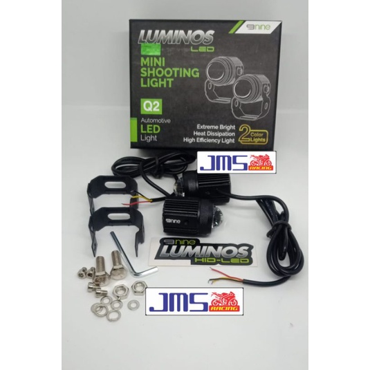 lampu tembak laser Q2 9nine luminos led 2mode putih dan kuning universal Mio nmax aerox pcx vixion cb150 r15 beat Vario ninja Fu mx Blade Supra soul Mio m3