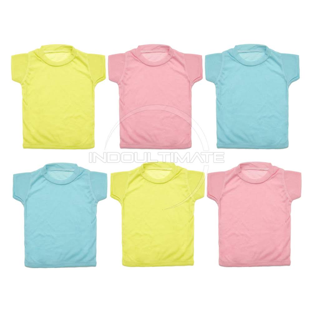 6Pcs Kaos Bayi Baju harian New Born Perempuan Laki-Laki KBS-01 Atasan Bayi Pakaian Tidur Bayi RANDOM