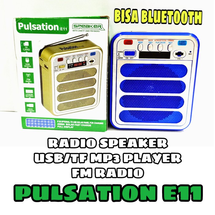 SPEAKER RADIO BLUETOOTH MP3 PULSATION E11