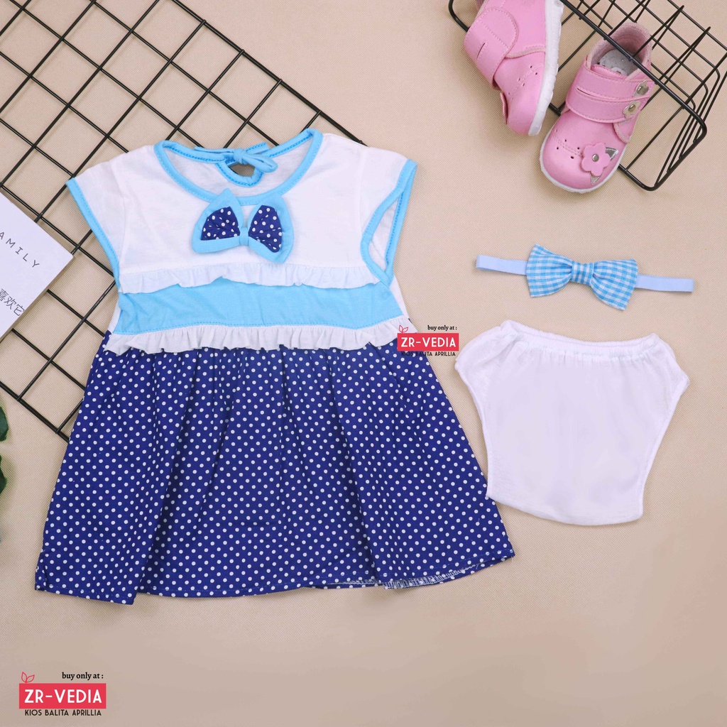 [GRATIS BANDO] Setelan Bayi Imut size 0-12 Bulan / Baby New Born Baju Anak Perempuan  SNI Dress Lucu