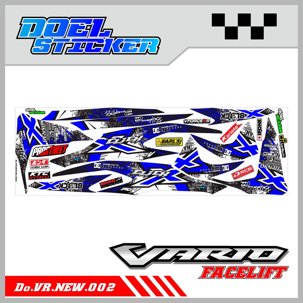 Stiker Striping Semifull Vario 125 / 150 New 2018 2019 2020 Hoonigan Desain DOEL-002B