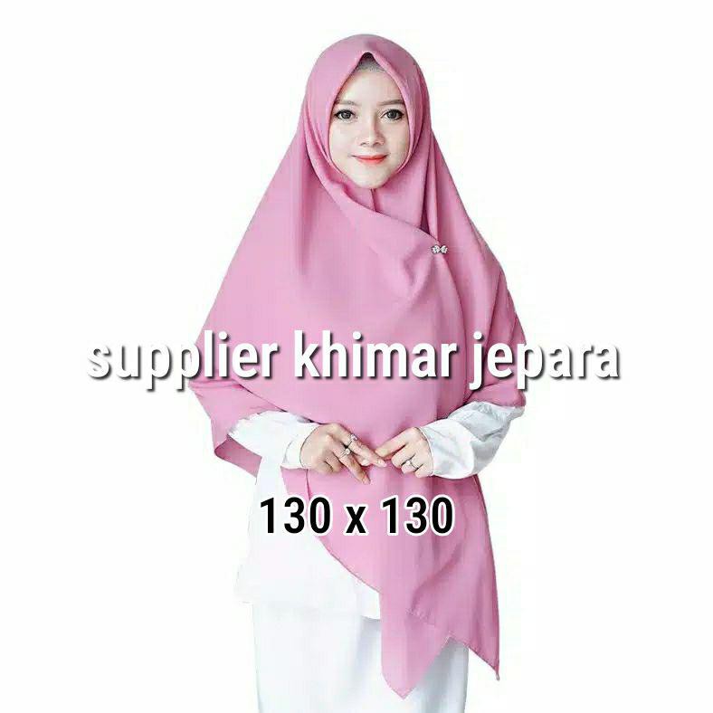 Hijab Segi Empat Jumbo Wolfis 130 X 130 Cm Jilbab Segiempat Syari Wolpeach Square Shopee 5636