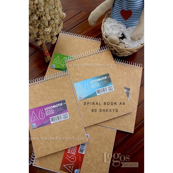

Spiral Book A6 80 sheets POLOS - Buku Tulis Memo Locomotif 70 gsm