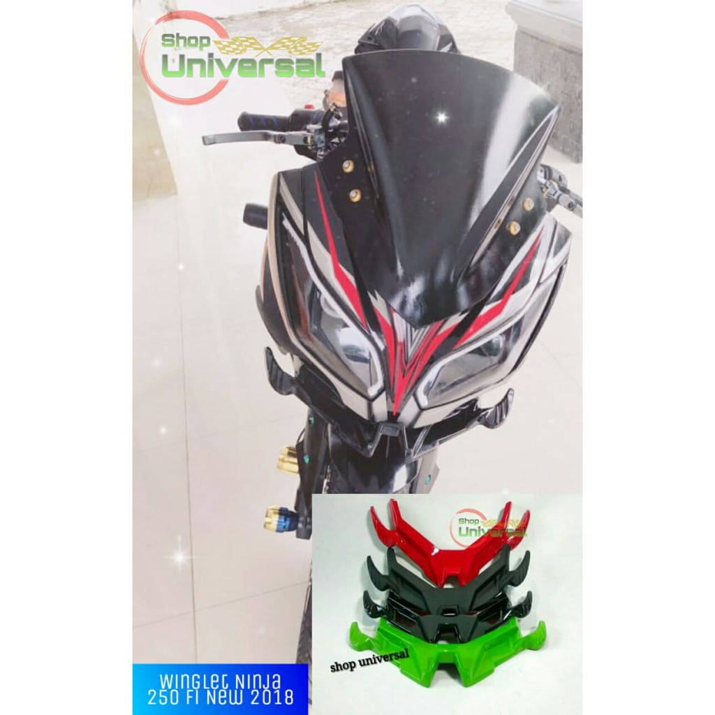 Winglet Ninja 250 Fi New 2018 Warna Aksesoris Ninja 250Fi 2018 new Winglet Ninja 250 fi 2018