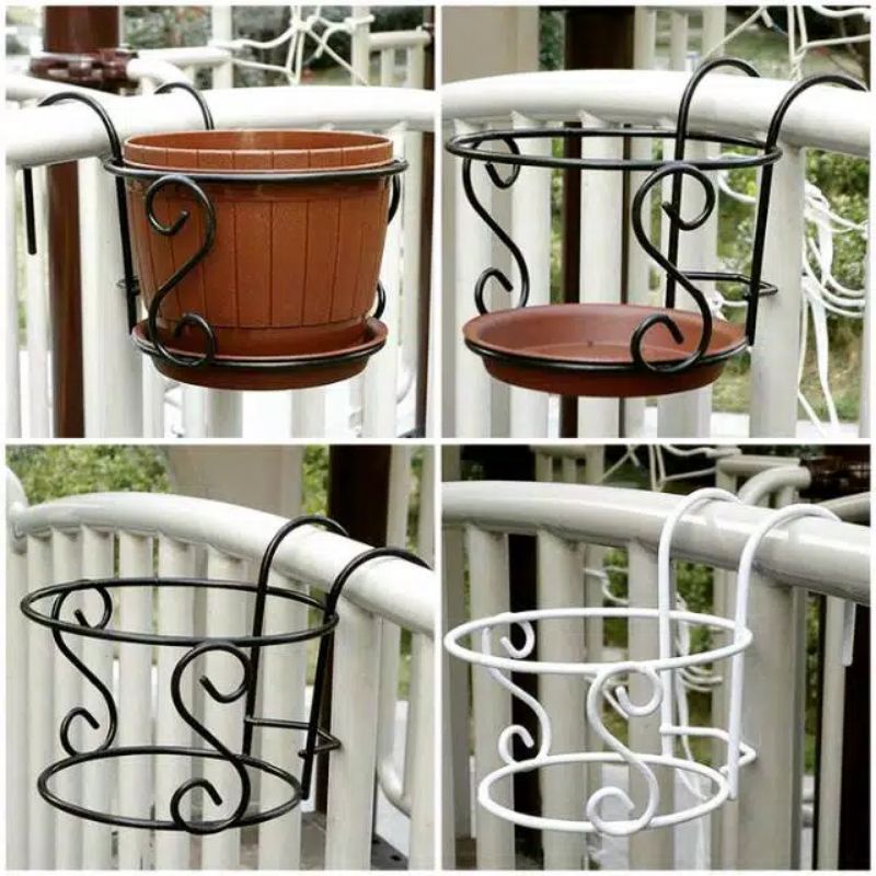Rak Pot Bunga Tanaman Hias Gantung Balkon Pagar