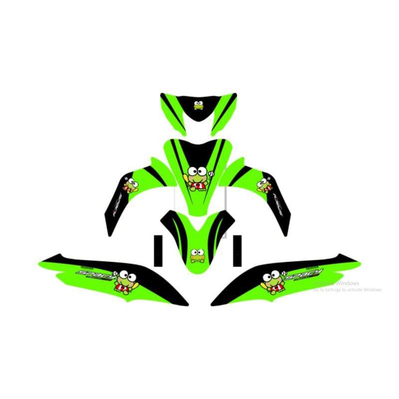 dekal spacy stiker decal spacy decal stiker spacy stiker motor spacy decal motor honda spacy hijau