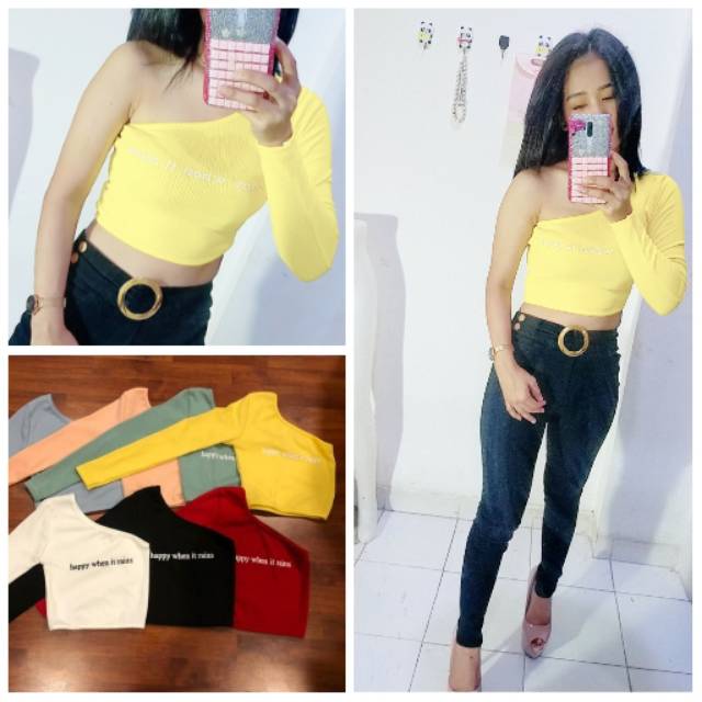 Atasan crop top model tarzan
