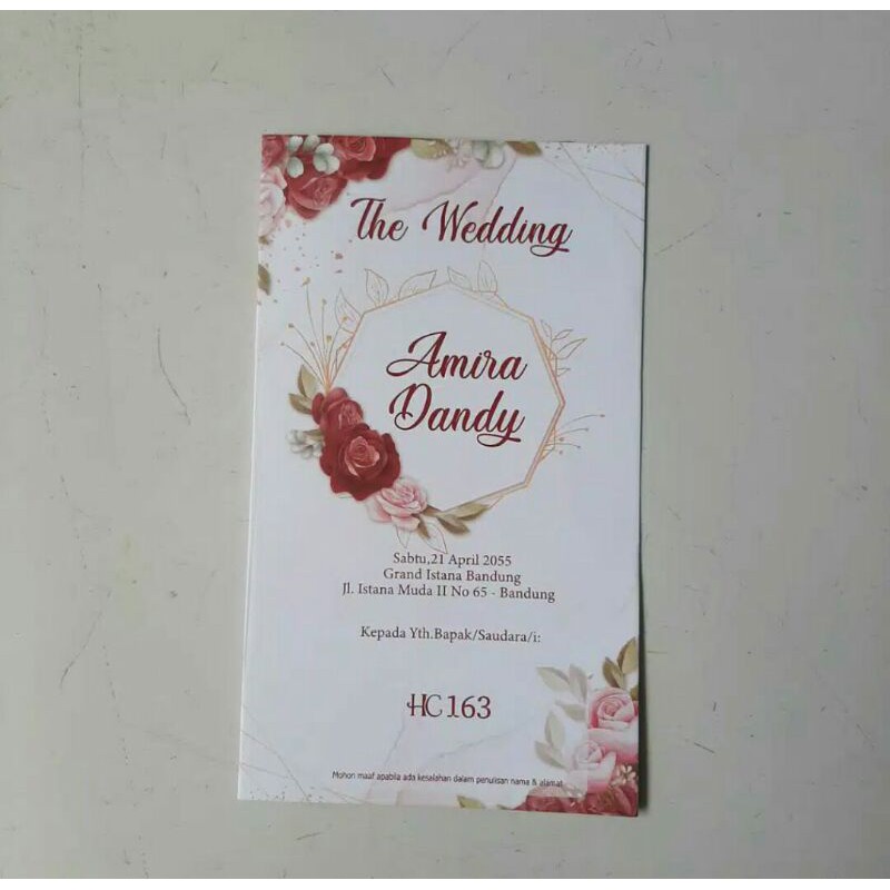 blangko undangan pernikahan HC 163