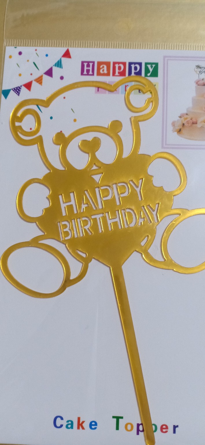 Topper Happy Birthday Acrylic