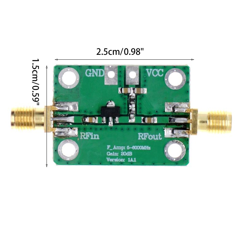 Btsg 1-1000MHz Broadband 20dB High Gains LNA Modul RF Amplifier Kebisingan Rendah Ham Radio