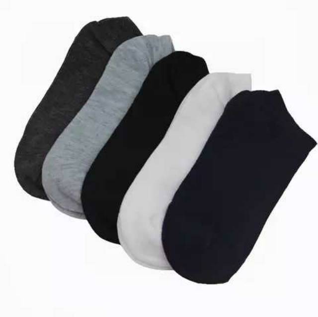 TOKO KL | (6 PASANG) 1/2 LUSIN KAOS KAKI PENDEK MATAKAKI ANKLE SOCKS  WARNA POLOS PRIA WANITA DEWASA UNISEX