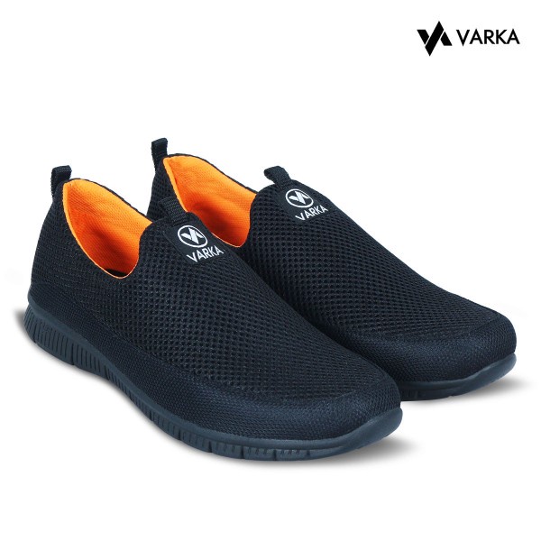 Sepatu Slip On Pria Terbaru V 552 Brand Varka Sepatu Sneakers Casual Terbaru Harga Murah Berkualitas warna Hitam