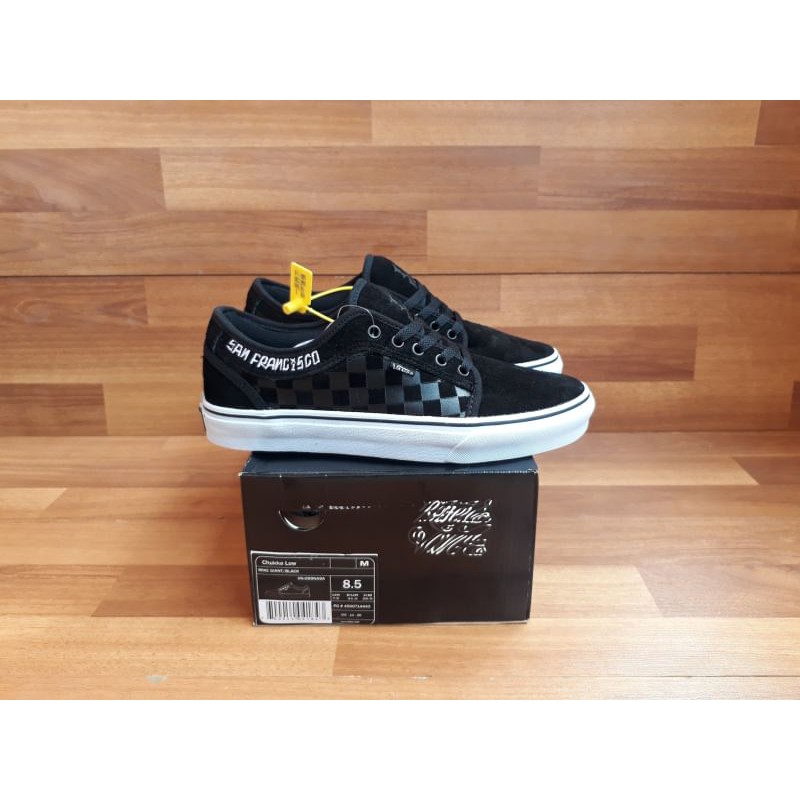VANS CHUKKA LOW MIX GIANT BLACK PREMIUM SEPATU PRIA IMPORT WAFFLE ICC