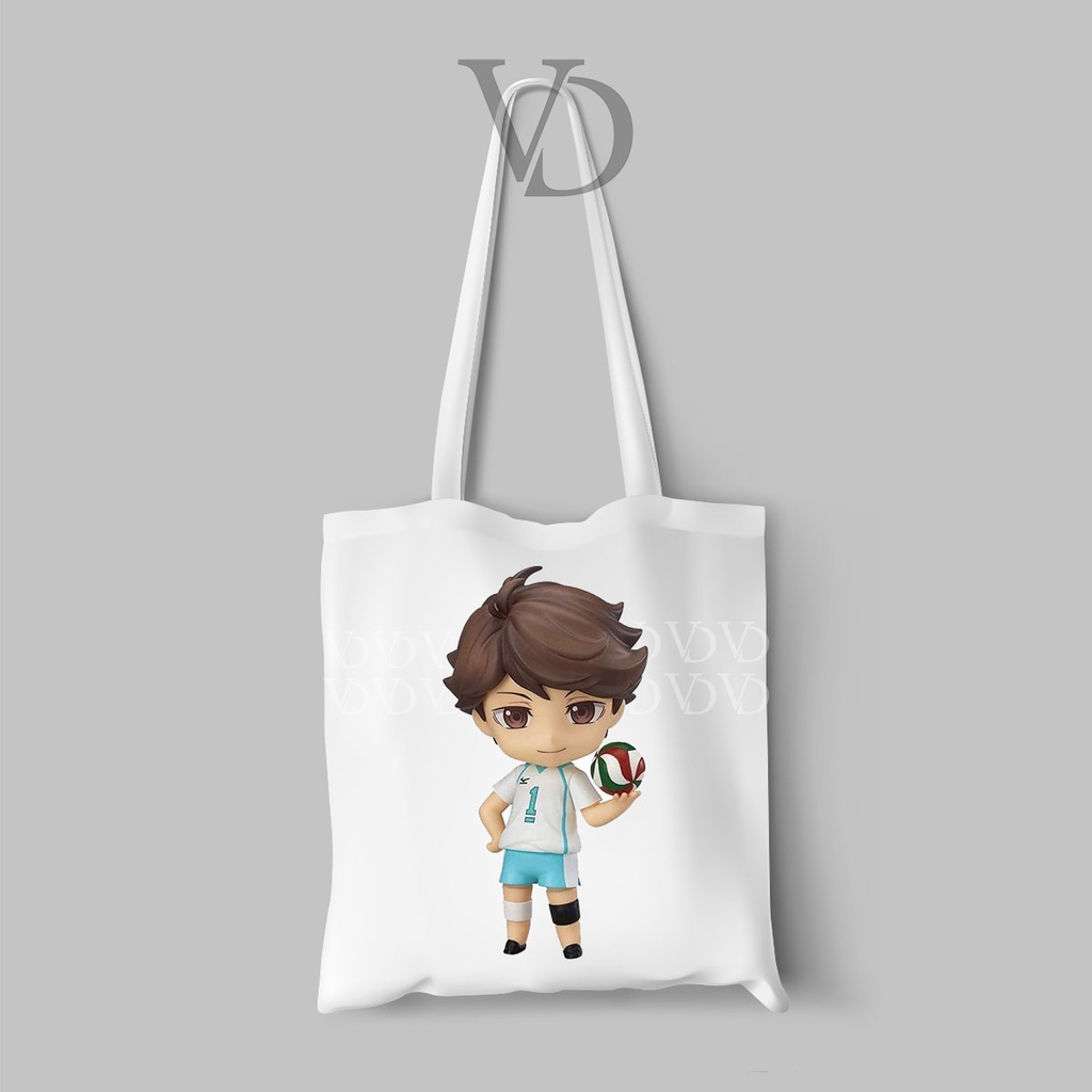 tote bag kanvas / tote bag haikyuu / tote bag anime japan / tote bag anime jepang / kageyama sugawara kuroo bokuto