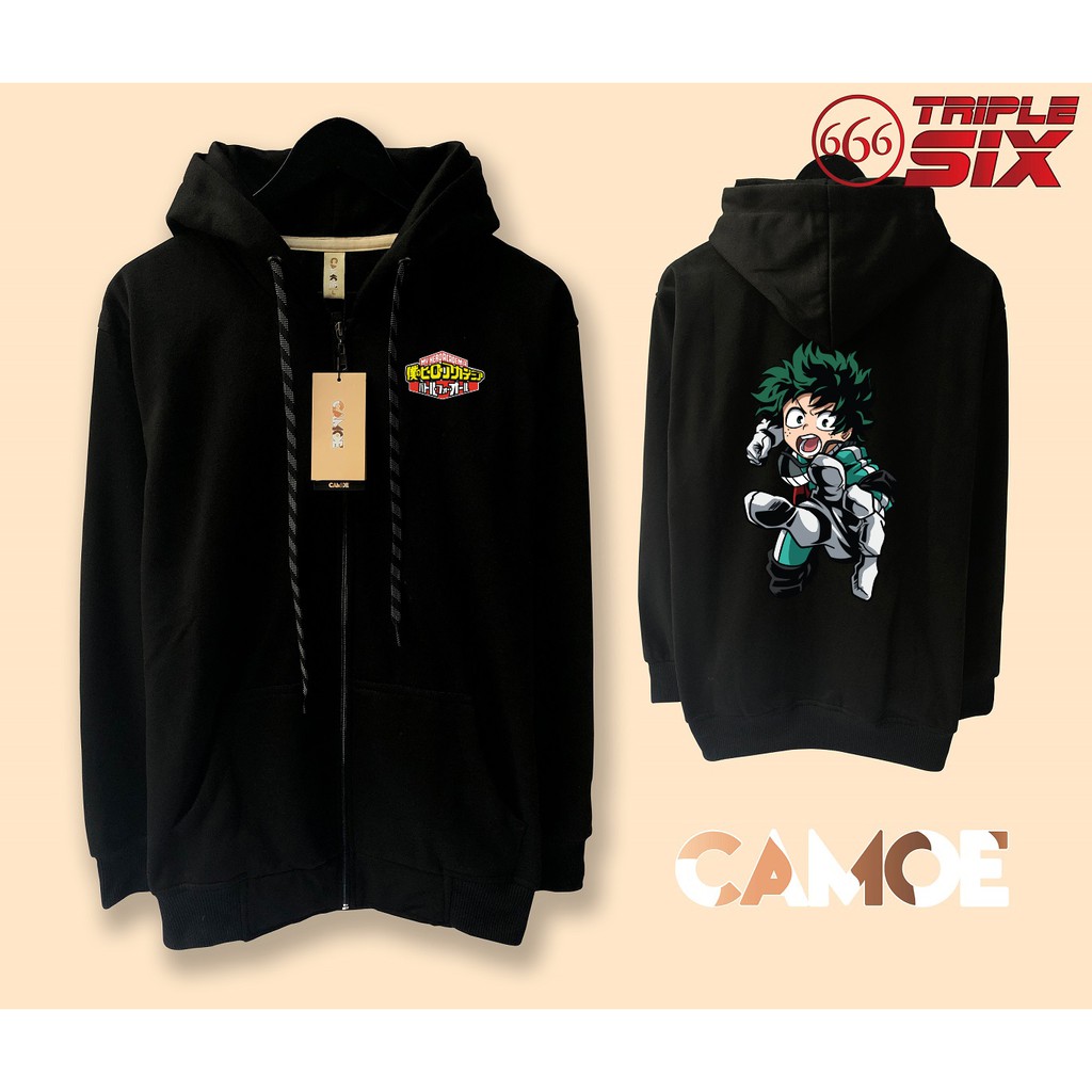 Jaket Hoodie Zipper Anime Izuku Midoriya My hero academia