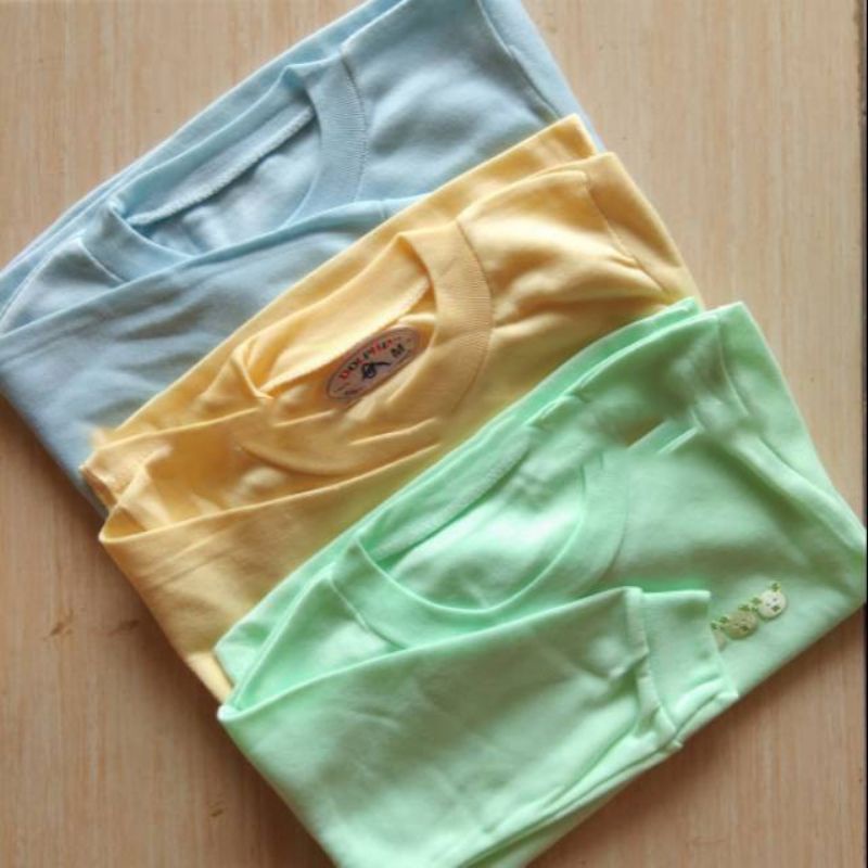 DOLPHIN/new promo 3pcs oblong bayi dolphin/kaos oblong lengan panjang polos/ dolphin polos panjang